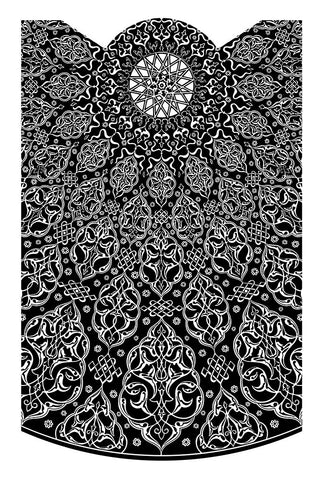 Decoration And Ornament - VII Black Ornate Wood Framed Art Print with Double Matting by CAG