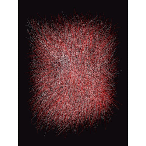 Strokes I White Modern Wood Framed Art Print by Sina