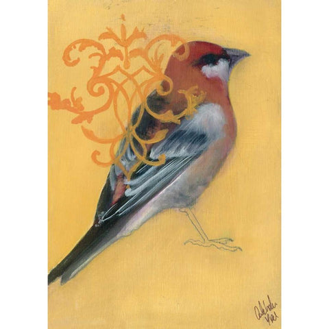 Bird Study I White Modern Wood Framed Art Print by Adkin, Arielle