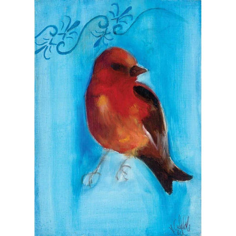 Bird Study II White Modern Wood Framed Art Print by Adkin, Arielle