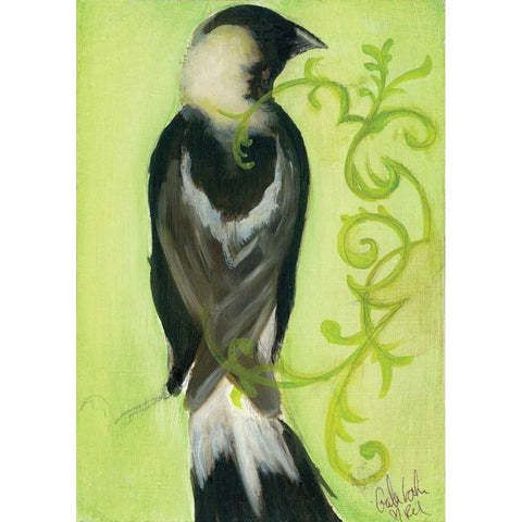 Bird Study III Black Modern Wood Framed Art Print with Double Matting by Adkin, Arielle