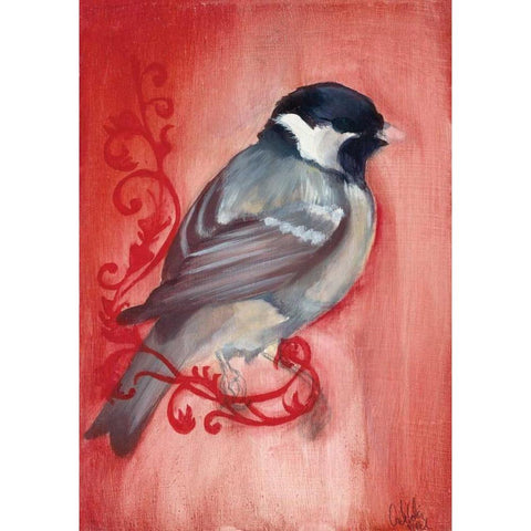 Bird Study XII White Modern Wood Framed Art Print by Adkin, Arielle