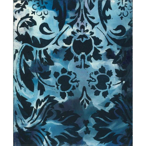Indigo Patterns III Black Modern Wood Framed Art Print by Adkin, Arielle