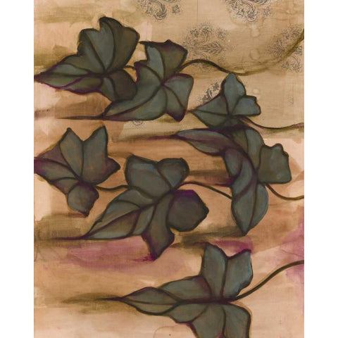 Leaves I Gold Ornate Wood Framed Art Print with Double Matting by Adkin, Arielle