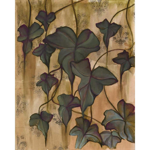 Leaves II White Modern Wood Framed Art Print by Adkin, Arielle