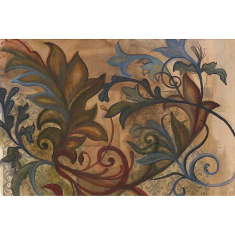 Scrollwork II Gold Ornate Wood Framed Art Print with Double Matting by Adkin, Arielle