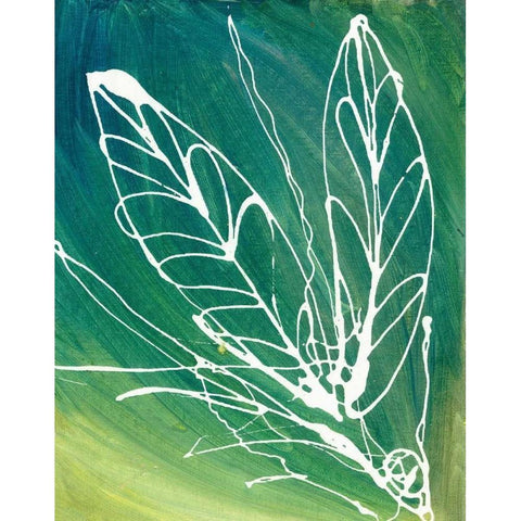 Leaf Void I White Modern Wood Framed Art Print by Adkin, Arielle