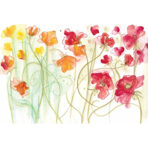 Spring Garden II Gold Ornate Wood Framed Art Print with Double Matting by Adkin, Arielle