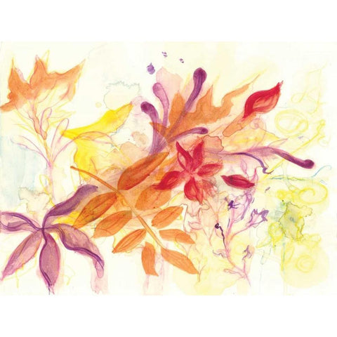 Spring Garden X Gold Ornate Wood Framed Art Print with Double Matting by Adkin, Arielle