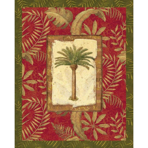 Exotica Palm II Black Modern Wood Framed Art Print with Double Matting by Audrey, Charlene