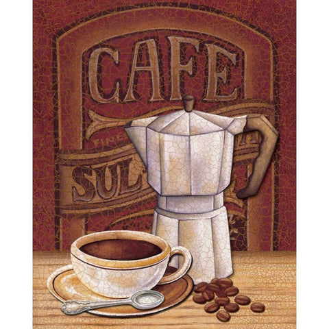 Cafe Mundo I Gold Ornate Wood Framed Art Print with Double Matting by Audrey, Charlene