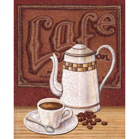 Cafe Mundo II Gold Ornate Wood Framed Art Print with Double Matting by Audrey, Charlene