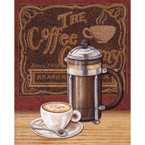 Cafe Mundo IV Black Modern Wood Framed Art Print with Double Matting by Audrey, Charlene