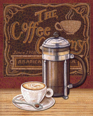 Cafe Mundo IV Black Ornate Wood Framed Art Print with Double Matting by Audrey, Charlene