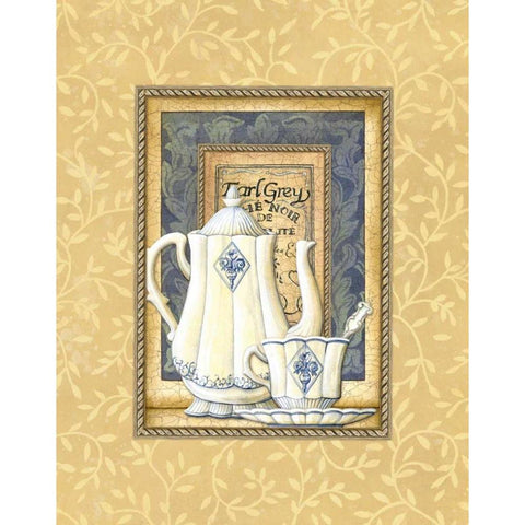 Earl Grey White Modern Wood Framed Art Print by Audrey, Charlene