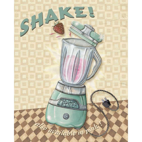 Nifty Fifties - Shake White Modern Wood Framed Art Print by Audrey, Charlene