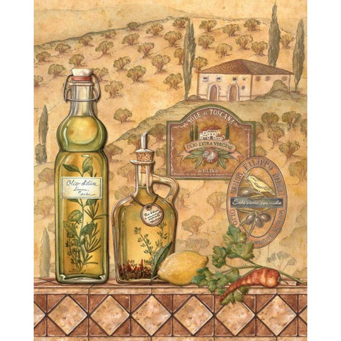 Flavors of Tuscany II Gold Ornate Wood Framed Art Print with Double Matting by Audrey, Charlene