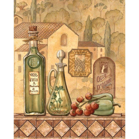 Flavors of Tuscany III Gold Ornate Wood Framed Art Print with Double Matting by Audrey, Charlene