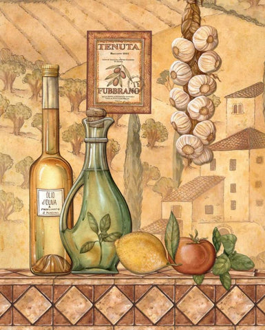 Flavors of Tuscany IV White Modern Wood Framed Art Print with Double Matting by Audrey, Charlene