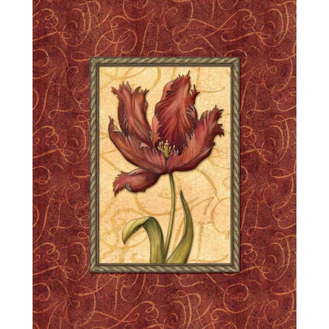 Red Passion II Gold Ornate Wood Framed Art Print with Double Matting by Audrey, Charlene