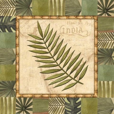 Tropical Leaf I Gold Ornate Wood Framed Art Print with Double Matting by Audrey, Charlene