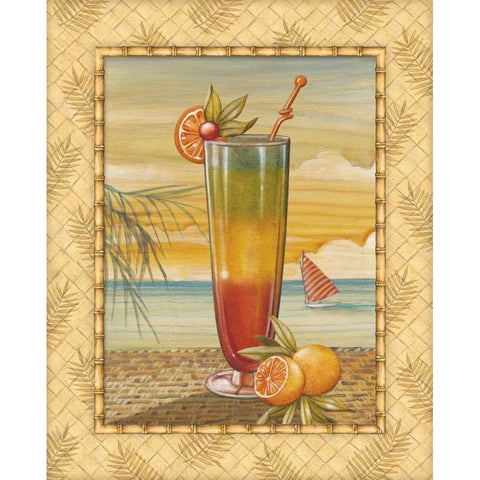 Island Nectar II Gold Ornate Wood Framed Art Print with Double Matting by Audrey, Charlene