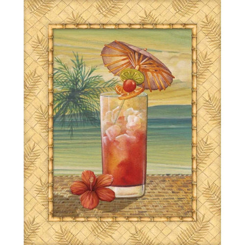 Island Nectar III White Modern Wood Framed Art Print by Audrey, Charlene