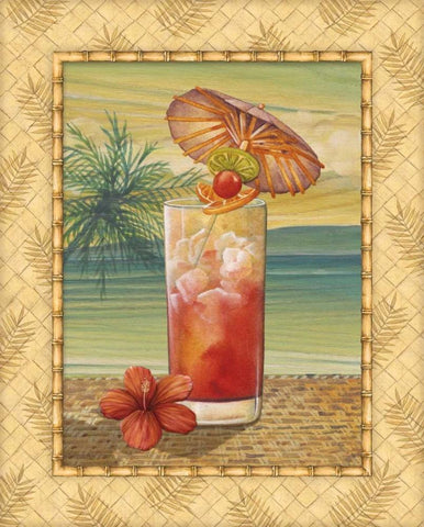 Island Nectar III Black Ornate Wood Framed Art Print with Double Matting by Audrey, Charlene