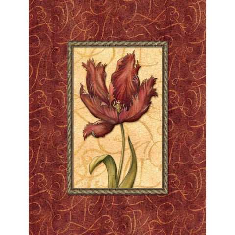 Red Passion III Gold Ornate Wood Framed Art Print with Double Matting by Audrey, Charlene