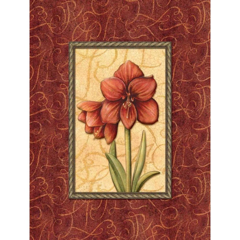 Red Passion IV Gold Ornate Wood Framed Art Print with Double Matting by Audrey, Charlene