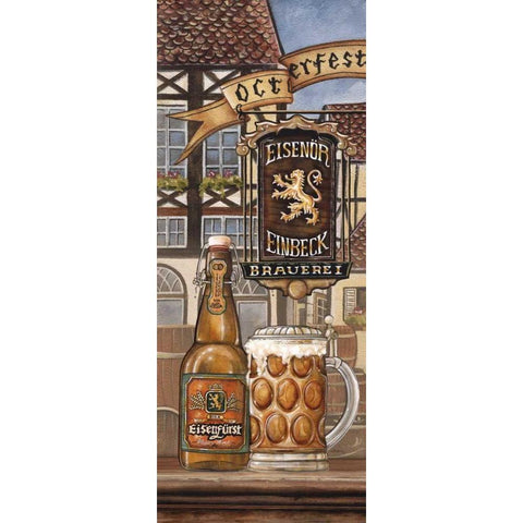 German Beer Gold Ornate Wood Framed Art Print with Double Matting by Audrey, Charlene