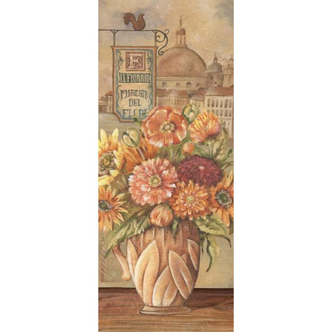 Bouquet from Italy White Modern Wood Framed Art Print by Audrey, Charlene