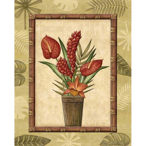 Paradisio Bouquet I Gold Ornate Wood Framed Art Print with Double Matting by Audrey, Charlene