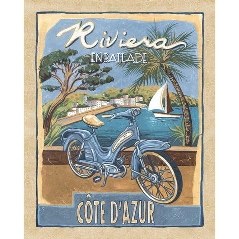 Riviera White Modern Wood Framed Art Print by Audrey, Charlene