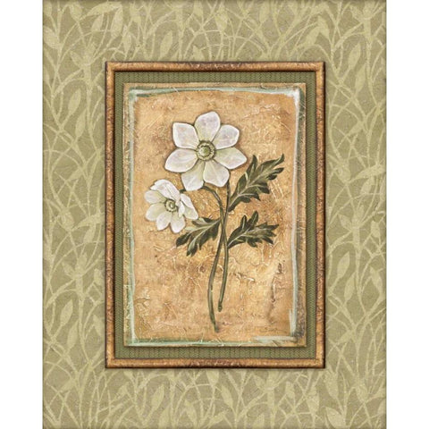 Peaceful Flowers III Gold Ornate Wood Framed Art Print with Double Matting by Audrey, Charlene