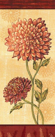 Dahlia I Black Ornate Wood Framed Art Print with Double Matting by Audrey, Charlene