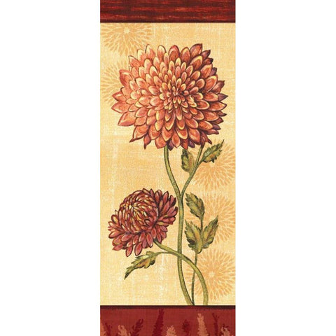 Dahlia I Gold Ornate Wood Framed Art Print with Double Matting by Audrey, Charlene