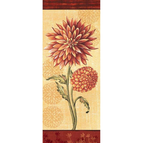 Dahlia II Black Modern Wood Framed Art Print by Audrey, Charlene