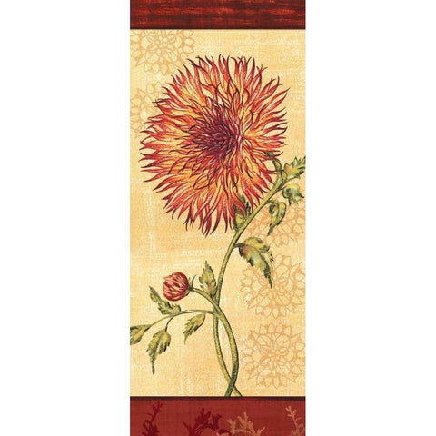 Dahlia III Gold Ornate Wood Framed Art Print with Double Matting by Audrey, Charlene