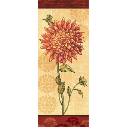 Dahlia IV Black Modern Wood Framed Art Print with Double Matting by Audrey, Charlene
