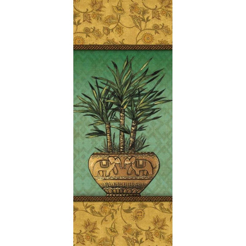 Tropical Plants I Gold Ornate Wood Framed Art Print with Double Matting by Audrey, Charlene