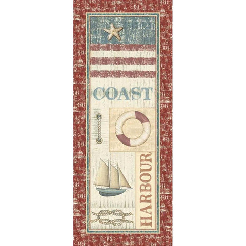 Coastal I White Modern Wood Framed Art Print by Audrey, Charlene