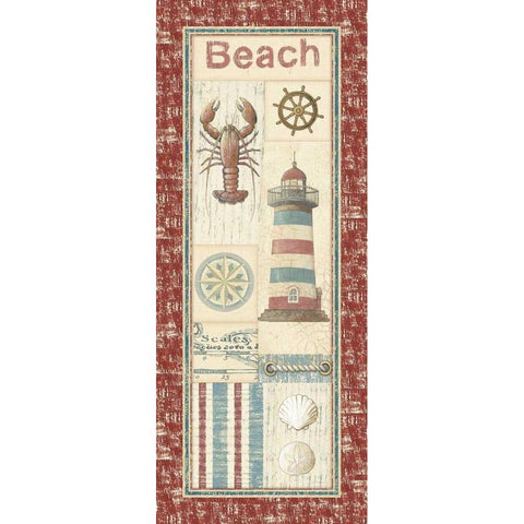 Coastal II White Modern Wood Framed Art Print by Audrey, Charlene