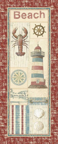 Coastal II White Modern Wood Framed Art Print with Double Matting by Audrey, Charlene