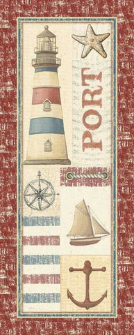 Coastal III Black Ornate Wood Framed Art Print with Double Matting by Audrey, Charlene