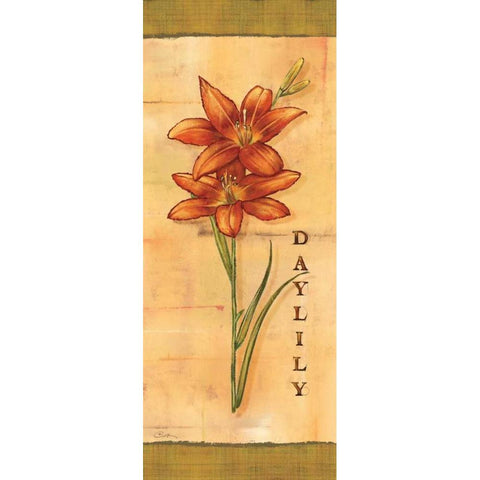 Les Lys I Gold Ornate Wood Framed Art Print with Double Matting by Audrey, Charlene