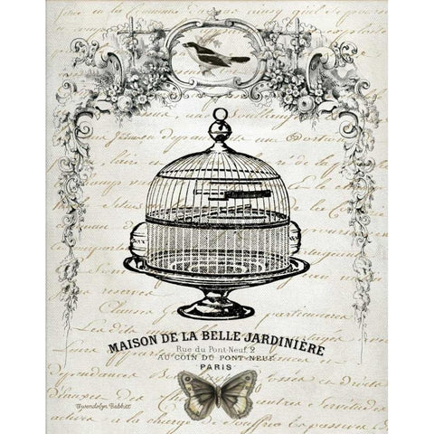 French Birdcage I Gold Ornate Wood Framed Art Print with Double Matting by Babbit, Gwendolyn