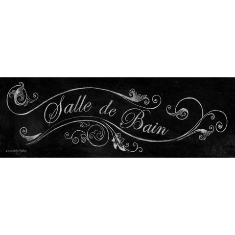 Chalk Salle de Bain Black Modern Wood Framed Art Print with Double Matting by Babbitt, Gwendolyn