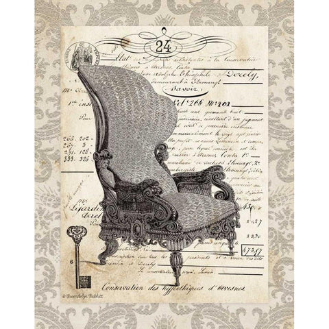 French Chair I White Modern Wood Framed Art Print by Babbitt, Gwendolyn