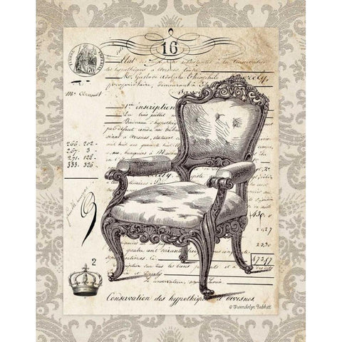 French Chair II White Modern Wood Framed Art Print by Babbitt, Gwendolyn